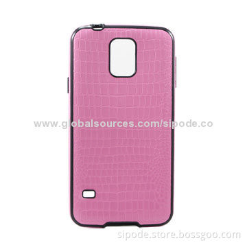 IML leather design TPU phone case for Samsung Galaxy S5